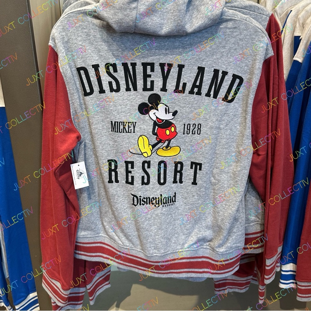 Disneyland Mickey Mouse 1928 Varsity Zip Jacket Hoodie